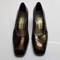 AUTHENTICATED COA Women's Salvatore Ferragamo Mary Jane Brown Pumps Size 6 image number 2