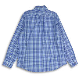 Mens Blue Plaid Collared Long Sleeve Button-Up Shirt Size 2XL alternative image