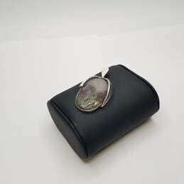 Sterling Silver Agate Oval Pendant 12g