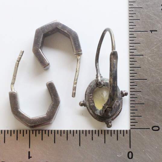 Bundle of 3 Pairs Sterling Silver Earrings - 11.7g image number 6