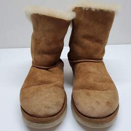 UGG Bailey Bow Brown Suede Women's Boots Size 6 alternative image