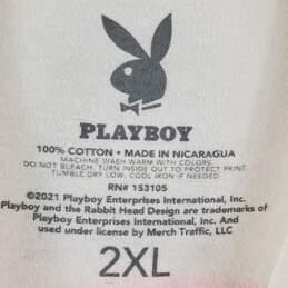 Play Boy Men White Graphic Tee 2XL NWT alternative image