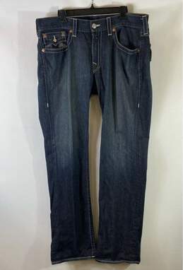 True Religion Blue Straight Jeans - Size 36