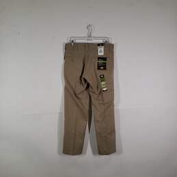 NWT Mens Twill Slim Fit Slash Pockets Flat Front Tapered Leg Work Pants Sz 30X30 alternative image