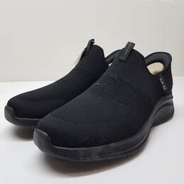 Skechers Slip Ins Men's Size 13 Triple Black Sneakers Wide Fit Ultra Flex 3.0