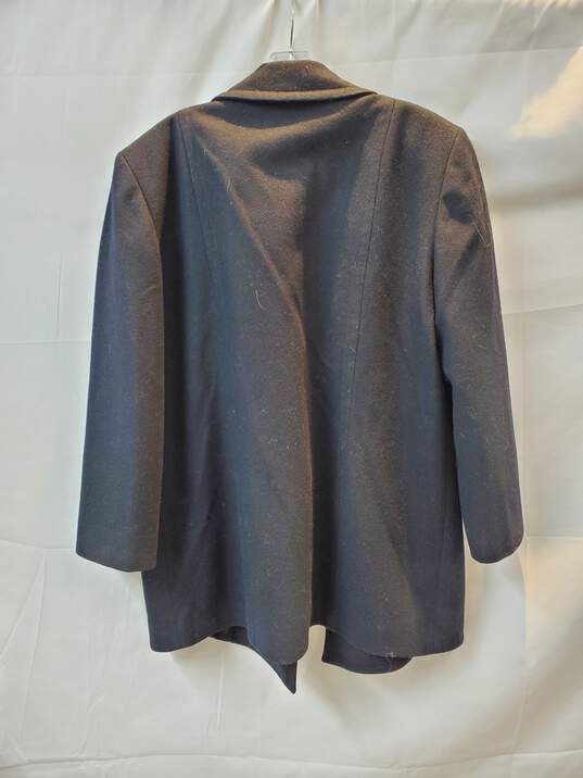 Pendleton Black Long Sleeve Wool Button Up Coat Jacket Size 10 image number 3