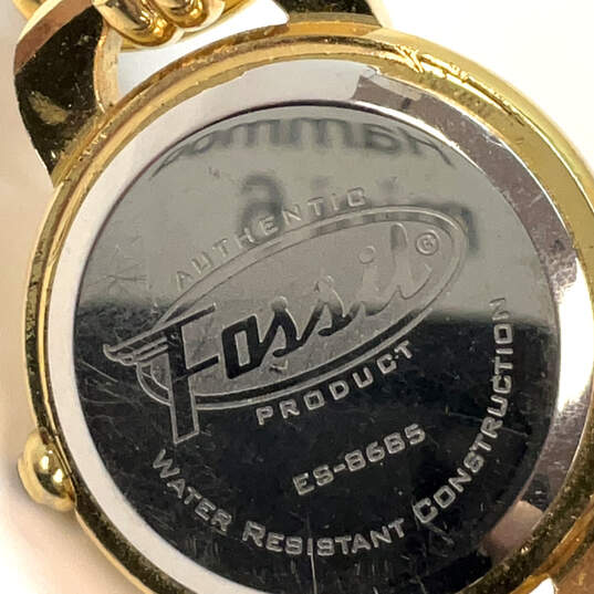 Designer Fossil ES-8685 Gold-Tone Water Resistant Analog Wristwatch image number 4