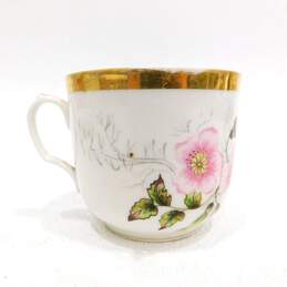 ATQ Late 1800s Haviland Limoges Teacup & Plate Floral Print alternative image