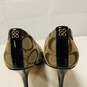 Beige and Gold Coach Pump High Heels Certified Authenticated Size:7.5 image number 4
