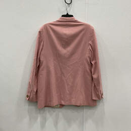 Womens Pink Long Sleeve Notch Lapel Single Breasted One-Button Blazer Sz 12 alternative image