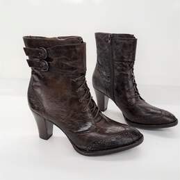 Born Crown Womens Cranford Brown Leather Heeled Boots