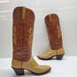 WOMEN'S LUCCHESE DISTRESSED OSTRICH LEATHER WESTERN BOOTS SZ 8 image number 2