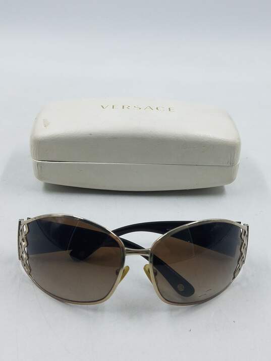 Versace Gold Oversized Sunglasses image number 1