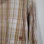 Mens Plaid Regular Fit Long Sleeve Collared Button-Up Shirt Size Large image number 3
