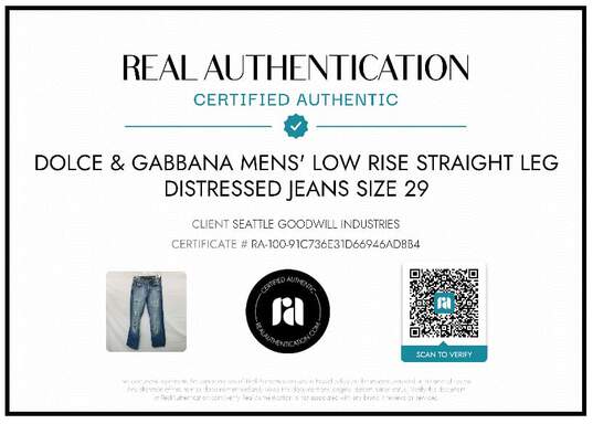 AUTHENTICATED MEN'S DOLCE & GABBANA DISTRESSED JEANS SIZE 29x29 image number 2