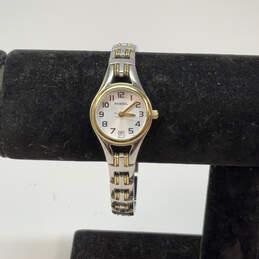 Designer Fossil F2 ES-1052 Two-Tone Round Dial Quartz Analog Wristwatch