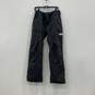 Womens Blue Gray Multi Pockets Flat Front Skiing Snow Pants Size L image number 1