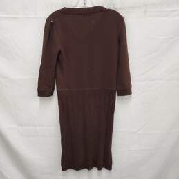 VTG St. John WM's Brown Wool Blend Knit Sweater Dress Size P alternative image