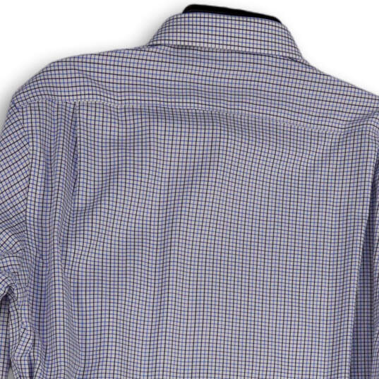 NWT Mens Multicolor Check Long Sleeve Collared Dress Shirt Size 16 34/35 image number 4