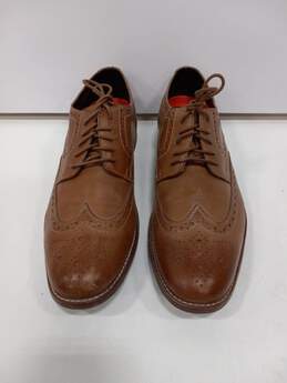 Men's Rockport Tan Smooth Leather Lace-Up Wingtip Oxfords Size 10 alternative image