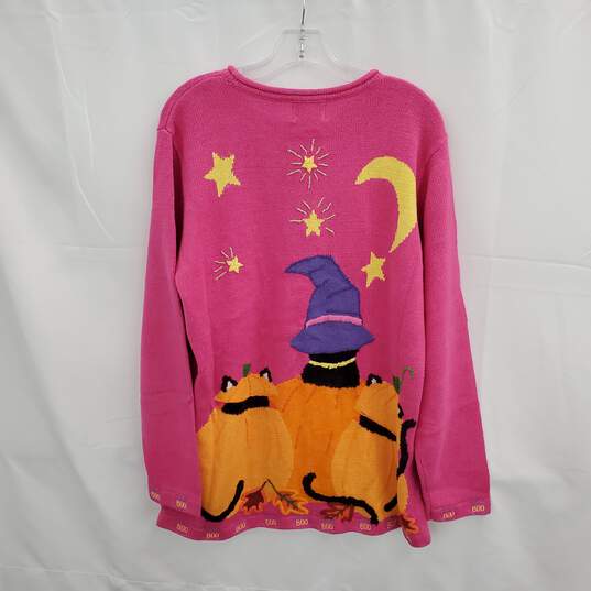 The Quacker Factory Long Sleeve Pullover Halloween Sweater NWT Size L image number 2