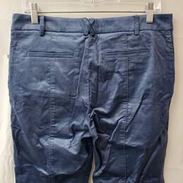 Anthropologie The Essential Slim Blue Velvet Pants Women's 8 Medium NWT alternative image