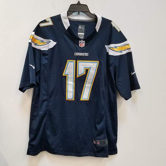 Mens Navy Blue Los Angeles Chargers Philip Rivers #17 NFL Jersey Size 2XL image number 1