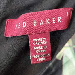 Ted Baker Women Multicolor Abstract Shift Midi Dress Sz 1 alternative image