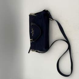 Kate Spade Womens Blue Double Handle Adjustable Strap Crossbody Bag Purse