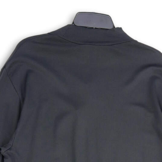 NWT Mens Black Long Sleeve Mock Neck Activewear Golf T-Shirt Size XL image number 4