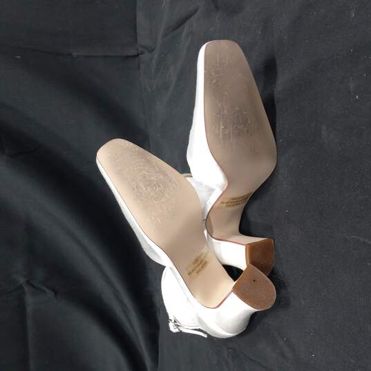 Women's Touch Ups White Satin Clarissa Wedding Heels Sandals 7 image number 5