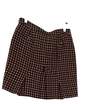 Womens Brown Acrylic Diamond Flat Front Mini Skirt Size 6 image number 1