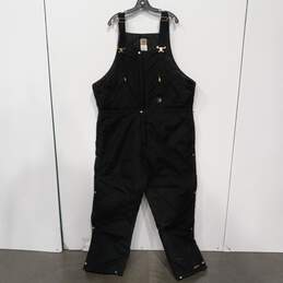 Carhartt Black Insulated Overalls Men's Size 46x34