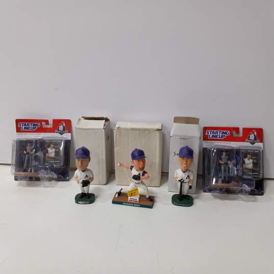 Bundle of Collectible Baseball Bobbleheads And Figures In Box image number 1