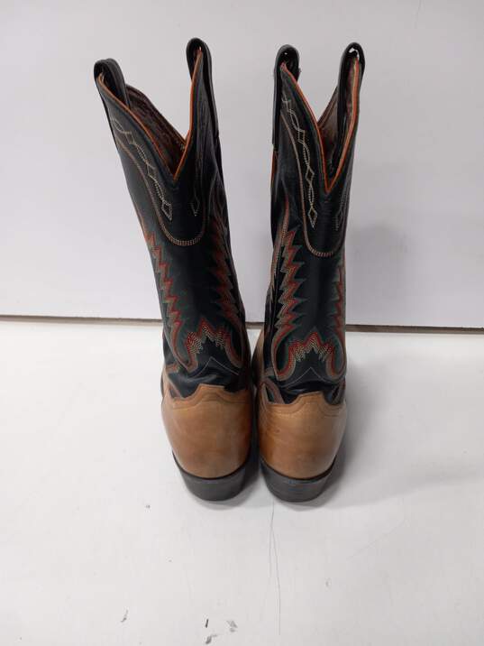 Tony Lama Men's Brown Leather Western Boots Size 10.5D image number 4