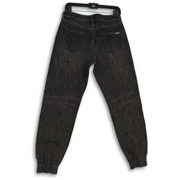 NWT Womens Black Dark Wash 5-Pocket Design Tapered Jeans Size 2 alternative image