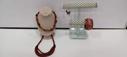 Women's Bundle of 2 Necklaces, Bracelet and 2 Pairs of Earrings Costume Jewelry