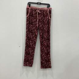 Lucky Brand Womens Pink Red Paisley Drawstring Lounge Ankle Pants Size Small