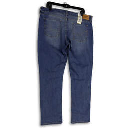 NWT Mens Blue Denim Medium Wash Pockets Stretch Straight Leg Jeans Sz 34/30 alternative image