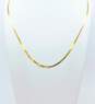 14K Gold Herringbone Long Chain Necklace 11.3g image number 1