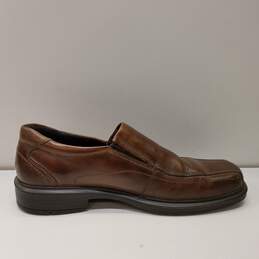 Ecco Brown Leather Slip On Loafers US 9.5