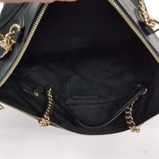 Coach Black Leather Tote Bag image number 3