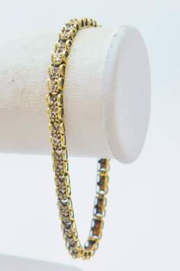10K Yellow Gold 0.48 CTTW Diamond Tennis Bracelet 6.7g alternative image