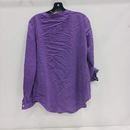 Chico's Women's Purple Button Up Shirt Size 0 alternative image