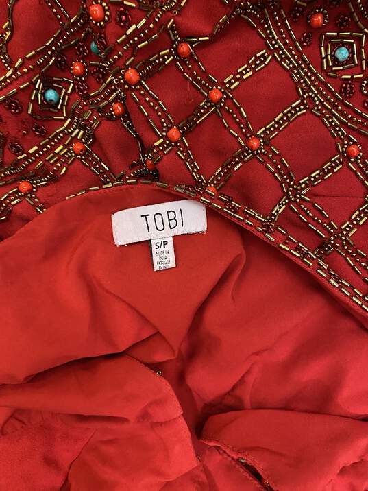 Tobi Women 2pc Red Sequin Skirt Set S/P image number 6
