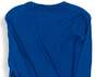 Womens Blue Long Sleeve Soft-Wash Crew Neck Pullover T-Shirt Size Medium image number 2