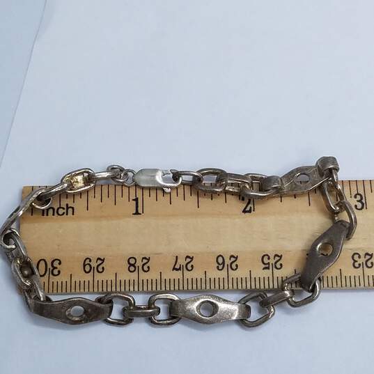 Sterling Silver Unique Link 7.5in Bracelet 14.1g image number 7