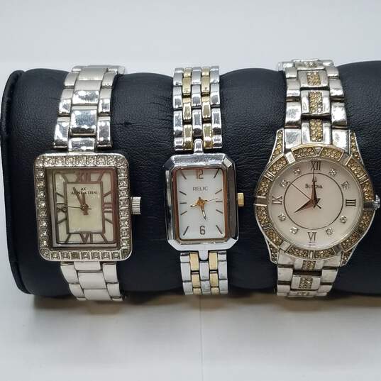 Bulova 10k Roll GP, Anne Klein, Relic Plus Brands Ladies Dress Stainless Steel Quartz Watch Collection image number 2
