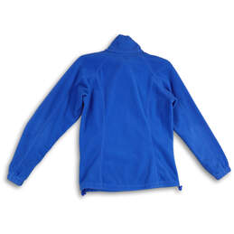 Womens Blue Long Sleeve Mock Neck Full-Zip Jacket Size Small alternative image