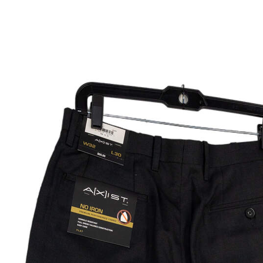 NWT Mens Gray Flat Front Slash Pocket Straight Leg Dress Pants Size 32/30 image number 3